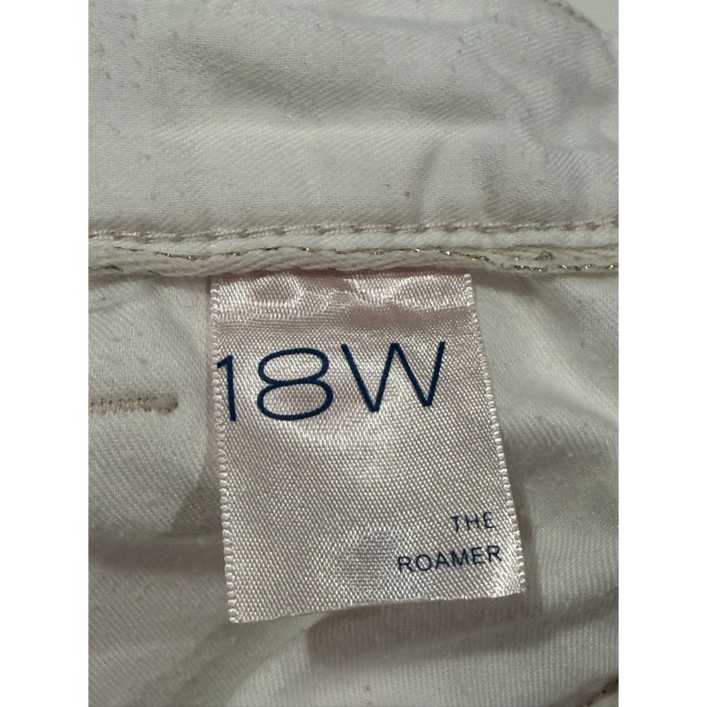 Pilcro Anthropologie The Roamer White Utility Carpenter Pants 18W High Rise - Picture 5 of 8